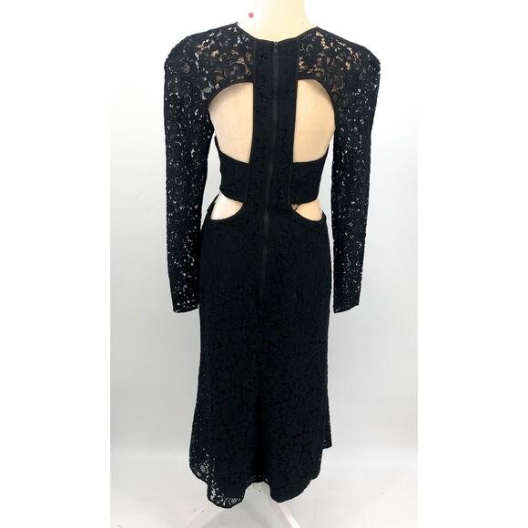 BARDOT Women's Cutout Lace Dress XL US 10 Black Long Sleeve NWT - Picture 9 of 15